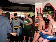 A group in fancy dress at Sams Bar