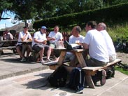 Having a breather at the Ring O' Bells