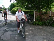 Alan turns up late on his new 'slow' bike