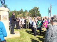 The crowd listen to Father Middleton