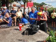 Presentation of flowers at the White Bear in Adlington