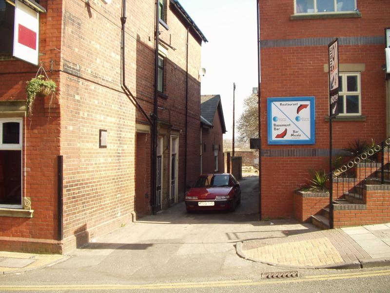 The other end of the entrance up Station Road