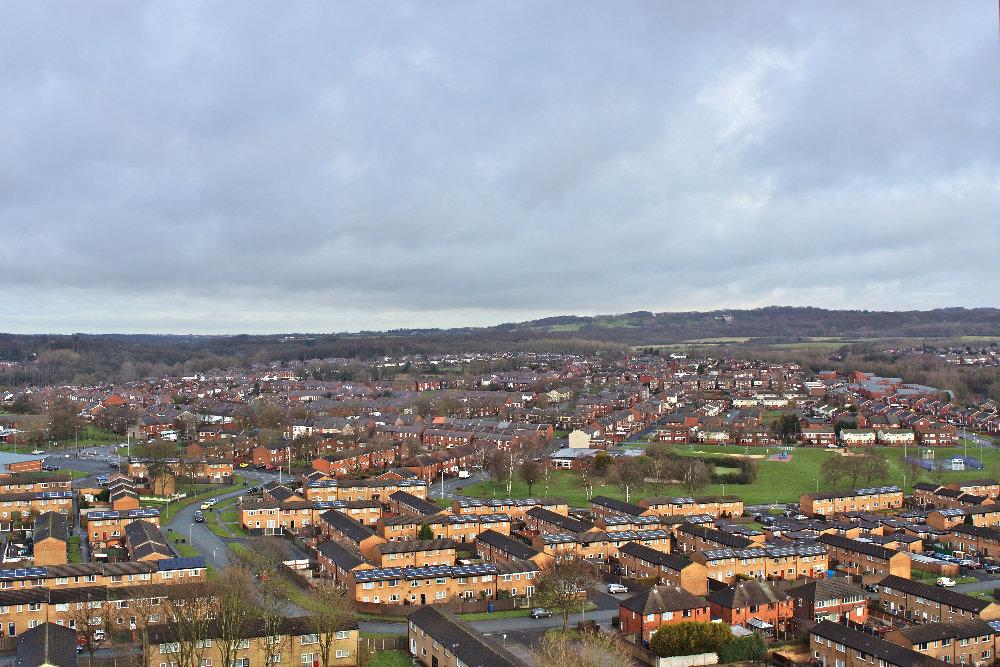 View from St. Catharines Church Spire, Scholes