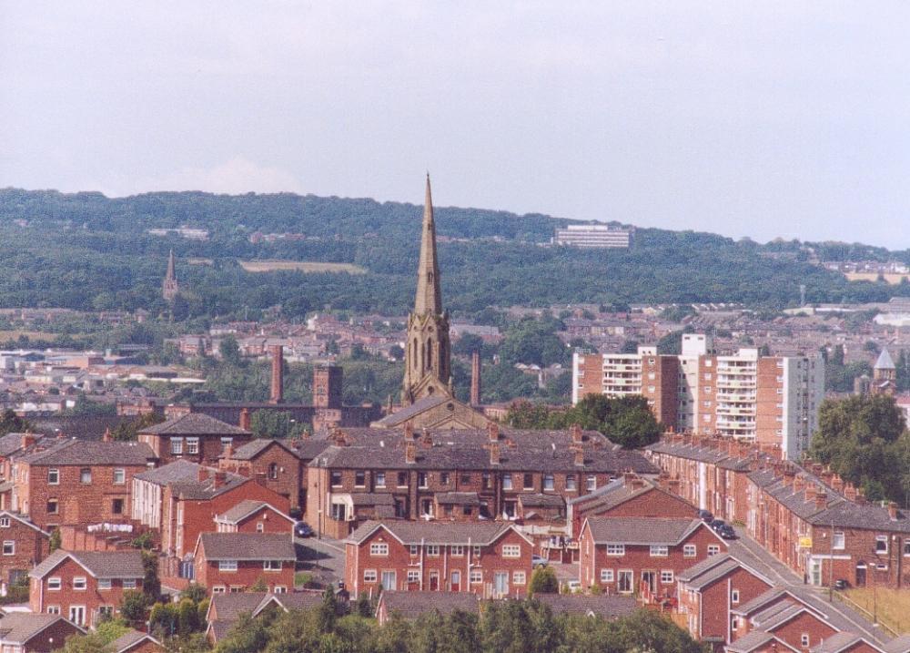 St. Catharine's Church with its leaning spire