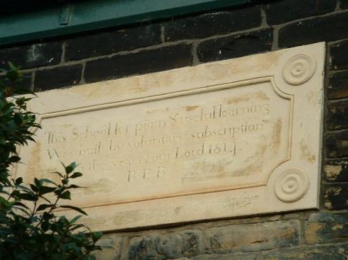 Plaque on School, Miles Lane, Shevington