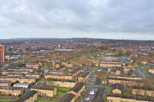 View from St. Catharines Church Spire, Scholes