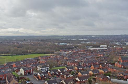 View from St. Catharines Church Spire, Scholes