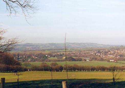 Looking across the golf course towards Parbold