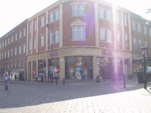 Game store at junction of Standishgate and Crompton Street Game store at junction of Standishgate and Crompton Street