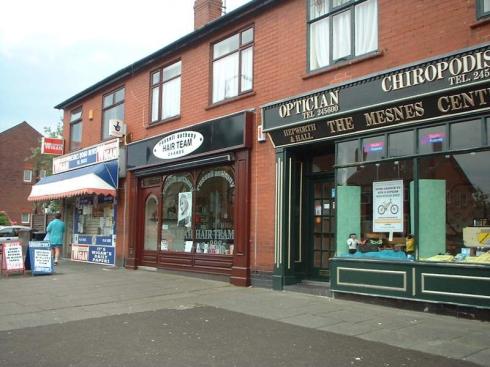 Mesnes Road shops. Mesnes Road shops.