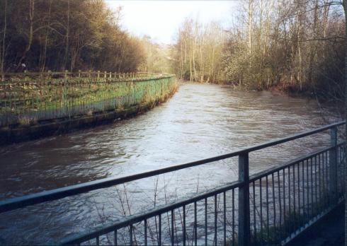 The River Douglas in flood