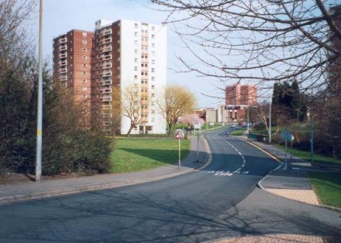 Looking up Scholes from Millgate.