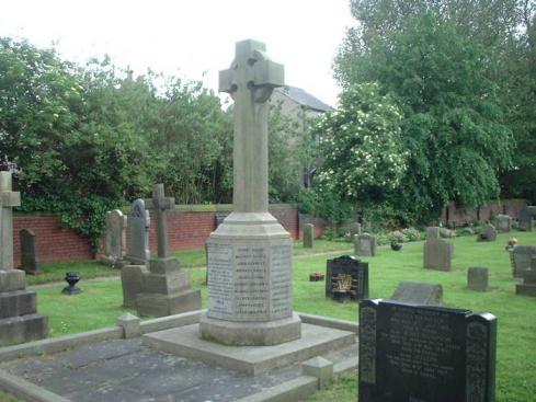 Memorial in Abram Parish Churchyard. Memorial in Abram Parish Churchyard.
