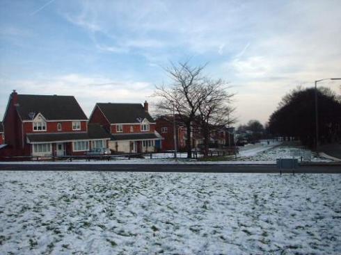 Looking down Haigh Road across Ratcliffe Road