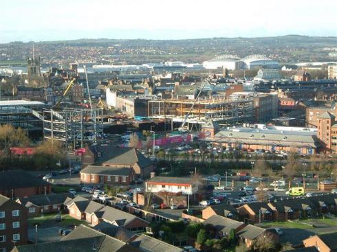 View from top of Boyswell House, Scholes