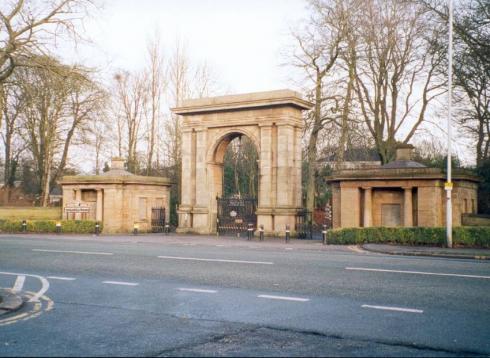 Main gates to Haigh Hall