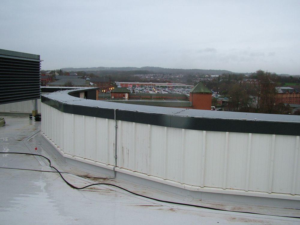 On the roof looking out towards Tesco