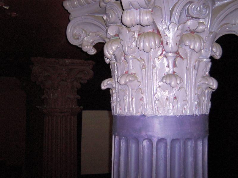 Decorative pillar in one of the cinema units.
