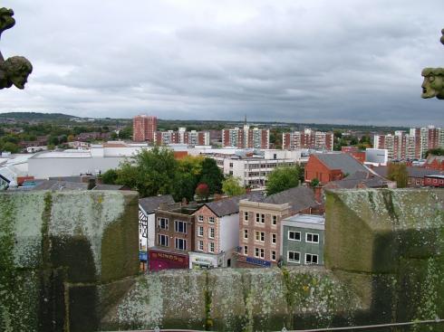 View over the town centre towards Scholes View over the town centre towards Scholes