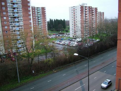 View of Riverway and flats in Scholes