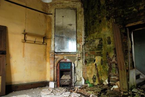 Badly damaged interior Badly damaged interior