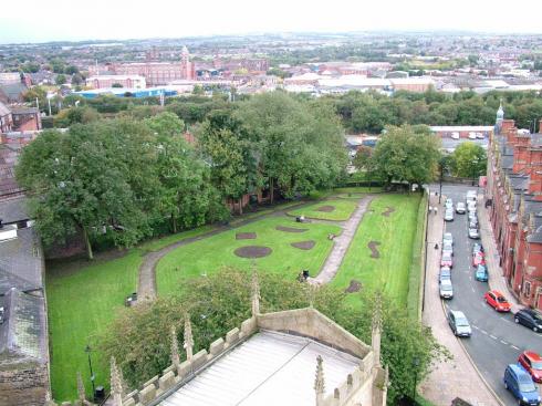 Wigan Parish Church gardens and beyond