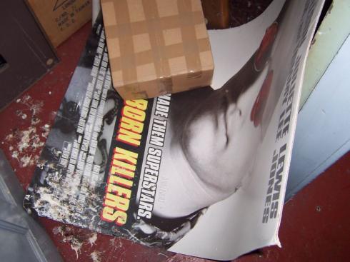 Film posters and bird muck Film posters and bird muck