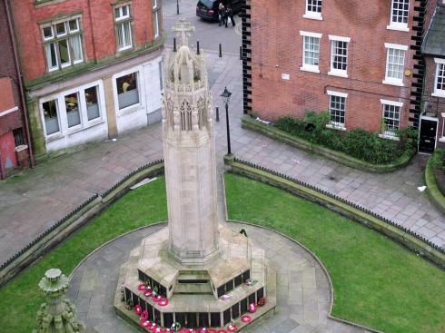 Closer view of War Memorial