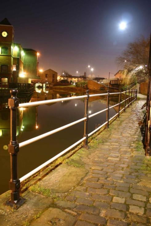 Wigan Pier at night