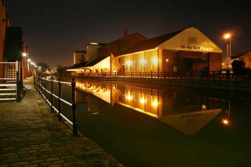 Wigan Pier at night