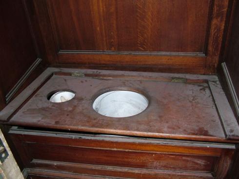 Old toilet said to be haunted by the Titanic captain, E. J. Smith, who once stayed at Haigh Hall