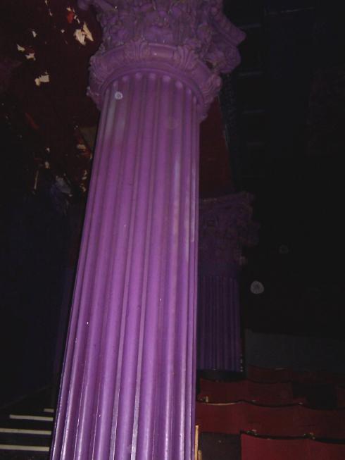 Decorative pillar in one of the cinema units Decorative pillar in one of the cinema units