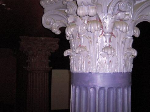 Decorative pillar in one of the cinema units.