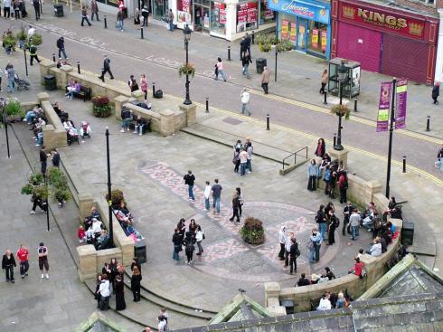 Looking down on Market Place