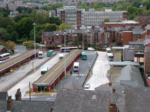 Wigan Bus Station and Wigan College