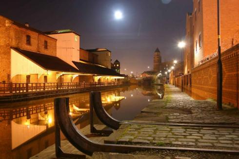 Wigan Pier at night