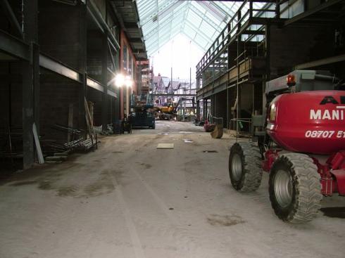 Inside the Grand Arcade, looking towards the top of town