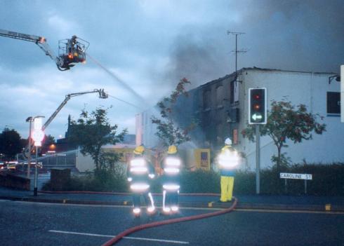 The scene down Caroline Street