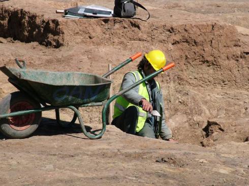 Archaeologist at work Archaeologist at work