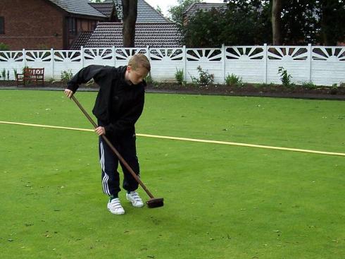 Getting the water off the green