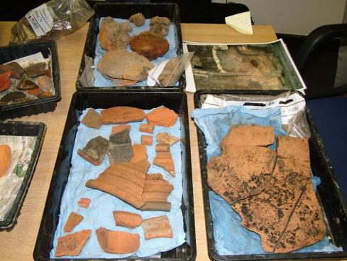 Selection of finds from the dig Selection of finds from the dig