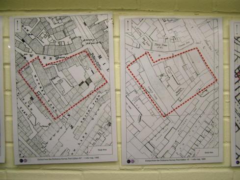 1848 and 1890 maps of the site