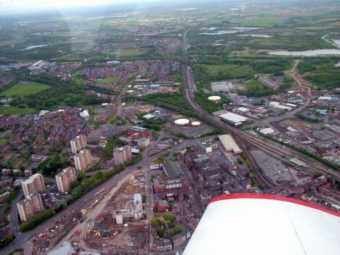 Aerial photo of Wigan and Millgate dig Aerial photo of Wigan and Millgate dig