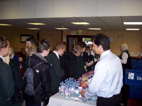 Councillor Gary Wilkes helps with the refreshments