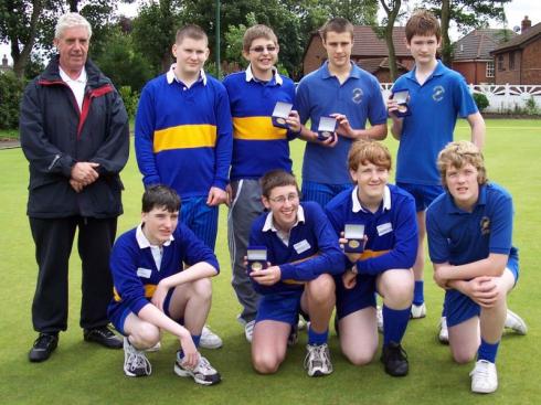 Runners-up Lowton Community School with Roy Welsby Runners-up Lowton Community School with Roy Welsby