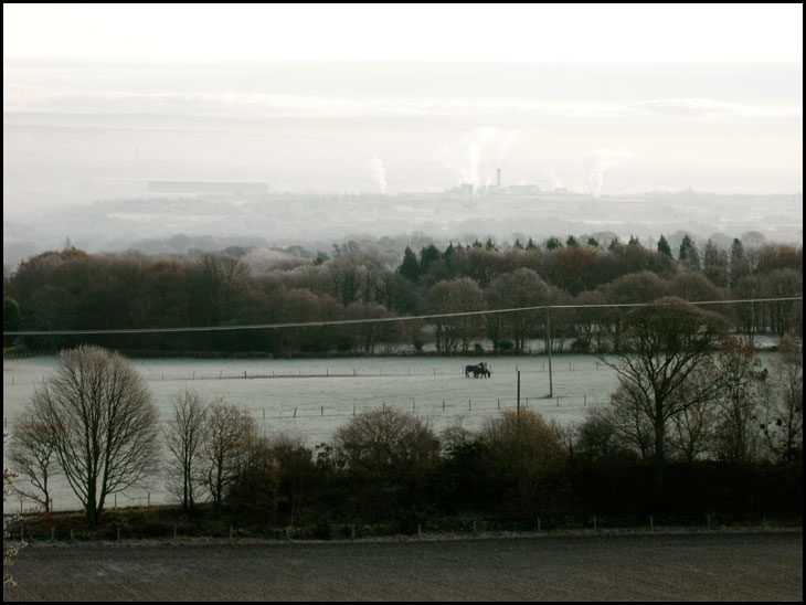 Waterworths farm looking over to Wigan.