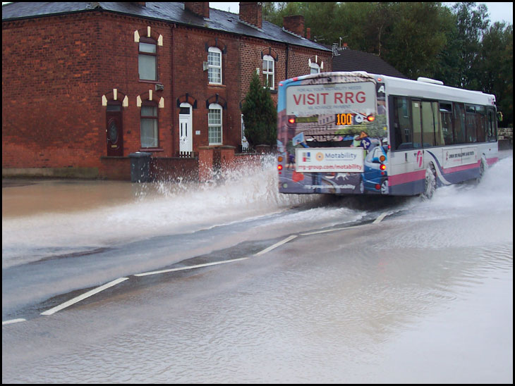 Burst mains Water Pipe