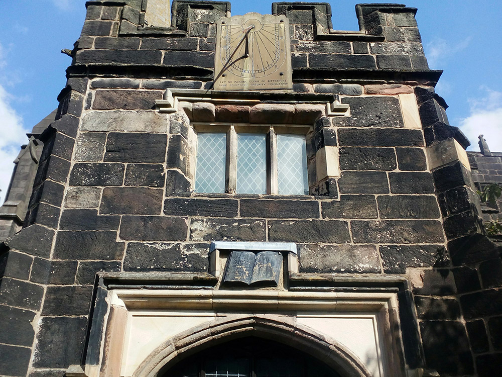 Sundial above St. Wilfrid's porch