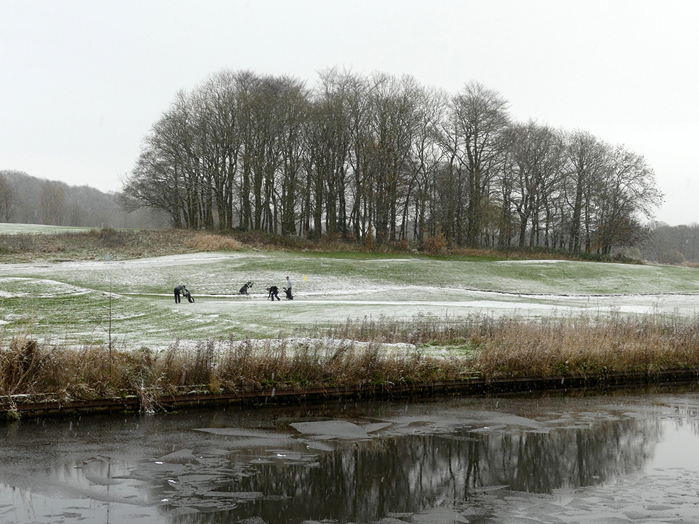 Playing A Round In The Snow