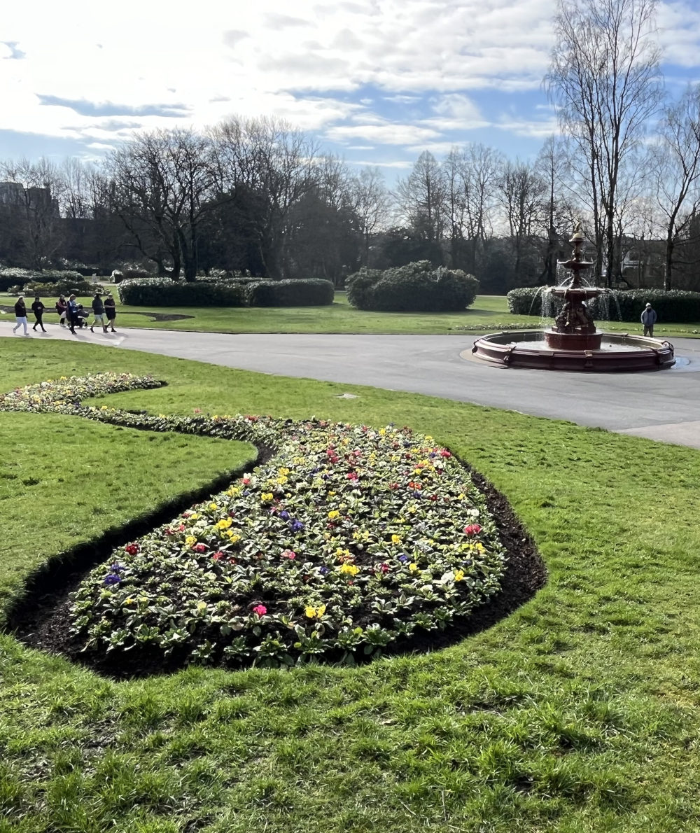 Serpentine Spring Flower Bed